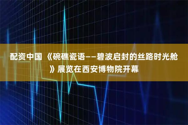 配资中国 《碗礁瓷语——碧波启封的丝路时光舱》展览在西安博物院开幕