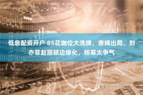 低息配资开户 85花咖位大洗牌，唐嫣出局，刘亦菲赵丽颖边缘化，杨幂太争气